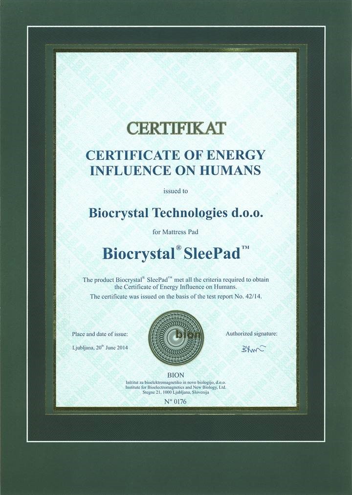 certificate-of-energy-influence-on-humans-BiocrystalR-SleePadT